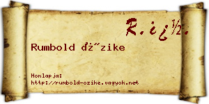 Rumbold Őzike névjegykártya